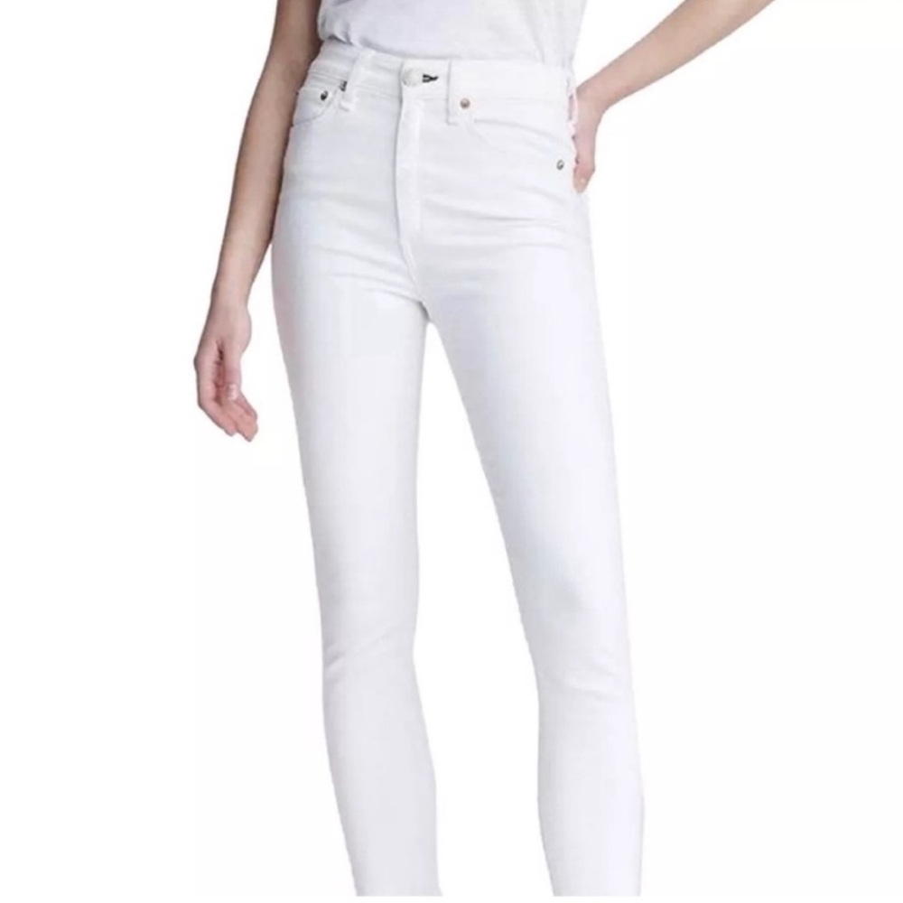 NWT rag & bone Jeans White Nina HighRise Ankle Skinny Retail $250 Size 23 - Picture 1 of 11